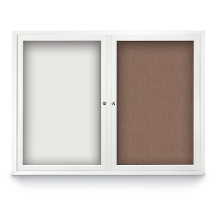 United Visual Products Corkboard, Black/Satin, 60" X36" UV405-SATIN-BLACK